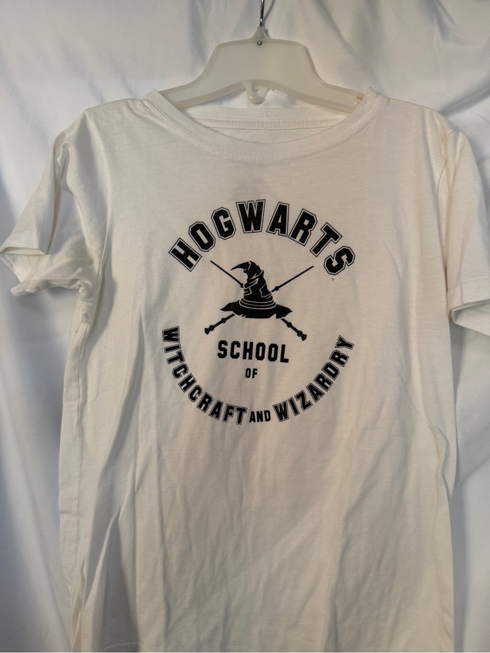Warner Bros. White Hogwarts Kids T-Shirt with Black Crest